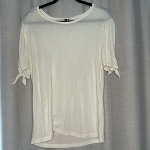 POOF! CREAM FLOWY TEE (L)